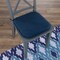 Hastings Home Memory Foam Chair Cushion, Square 16x 16 in Pad with Ties and PVC Dot Backing for Kitchen Navy 698152JET - alternate 1